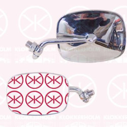 Exterior Mirror, Plan, chrome, Left, 211 857 513F (VW), 211857513H (VW), 211857513M (VW)