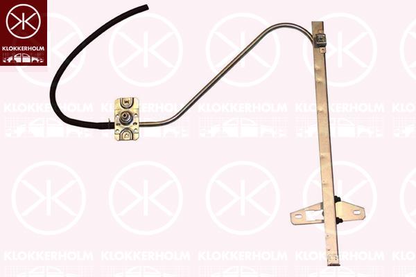 Window Regulator, Manual, Right Front, 251 837 502A (VW), 251837502 (VW), 251837502A (VW)