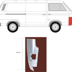 Radiator Support, Right Front, Corner Panel, Repair Panel, Lower Section, 955721-2 (VW)