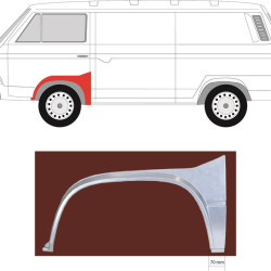 Wing, Repair Panel, Left Front, Rear Section, 251 809 243B (VW), 251 809 253 (VW)