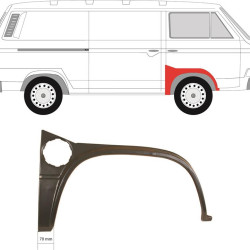 Wing, Repair Panel, Right Front, Rear Section, 251 809 244B (VW), 251 809 254 (VW)