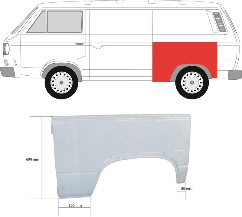 Quarter Panel, Wheel Arch Border, Left Rear, Lower Section, 