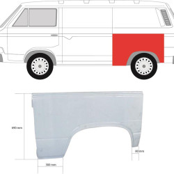 Quarter Panel, Wheel Arch Border, Left Rear, Lower Section, 