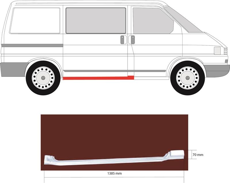 Rocker Panel, Right, Outer section, Lower Section, Repair Panel, Length [cm]: 140, 