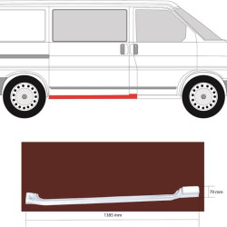 Rocker Panel, Right, Outer section, Lower Section, Repair Panel, Length [cm]: 140, 