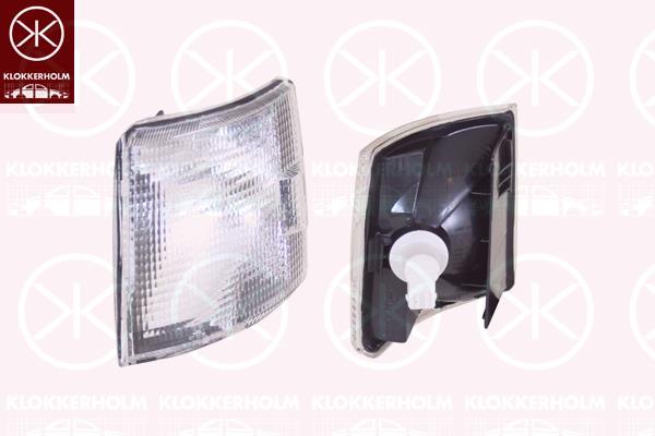 Direction Indicator, with bulb holder, white, Left, 701 953 049 (VW)