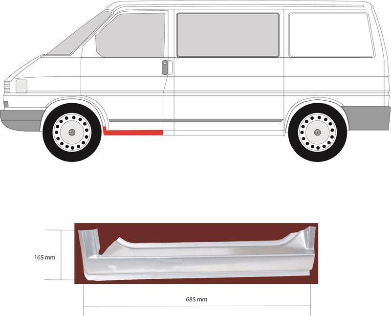 Rocker Panel, Repair Panel, Left Front, 