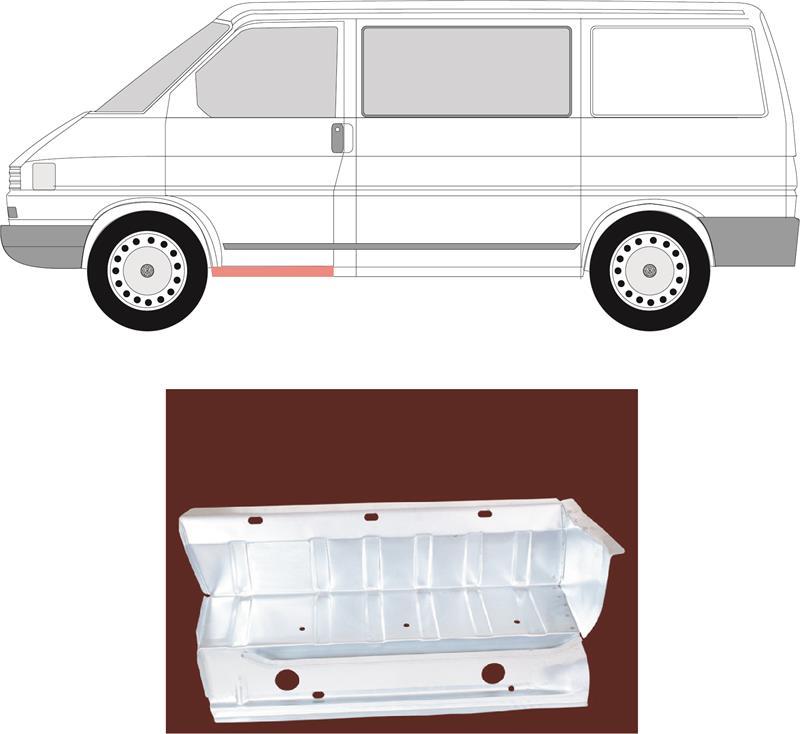 Rocker Panel, Left Front, Repair Panel, Upper section, 