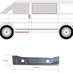 Rocker Panel, Left Front, Repair Panel, Inner Section, Length [cm]: 65, 