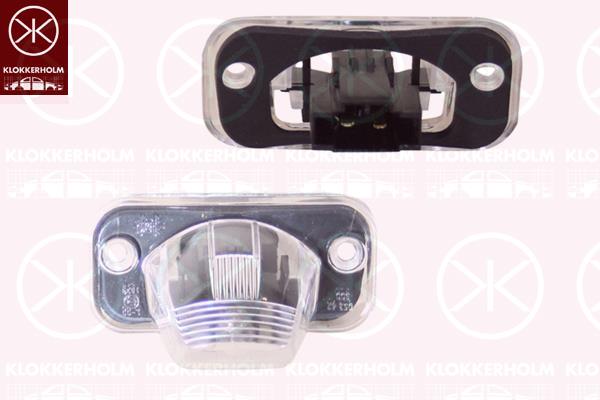 Licence Plate Light, with bulb holder, 701 943 021 (VW), 701943021 (VW)