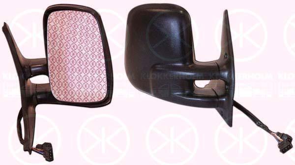 Exterior Mirror, Right, for left-hand drive vehicles, for electric mirror adjustment, Heatable, Convex, 701 857 508H (VW)