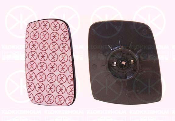 Mirror Glass, exterior mirror, Right, for left-hand drive vehicles, Convex, 701 857 522L (VW)