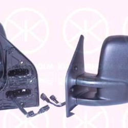 Exterior Mirror, Right, for right-hand drive vehicles, for electric mirror adjustment, Heatable, Plan, 702 857 508H 01C (VW)