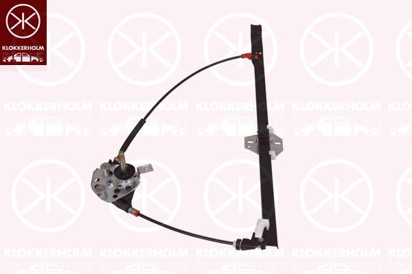 Window Regulator, Manual, Left Front, 701 837 501 D (VW), 701 837 501F (VW), 701837501F (VW)