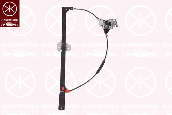 Window Regulator, OE-type, Manual, Left Front, 701 837 501B (VW), 701837501 (VW), 701837501B (VW)