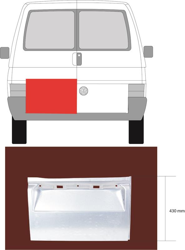 Rear Door, Repair Panel, Left, Lower Section, 