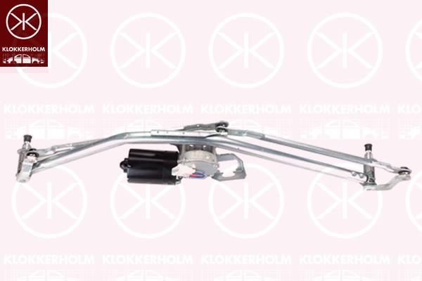 Window Cleaning System, Front, Set, with electric motor, for left-hand drive vehicles, 1C0955119 (VW), 535955119A (VW), 701955325 (VW), 701955603 (VW)