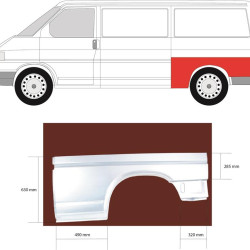 Quarter Panel, Wheel Arch Border, Left Rear, Lower Section, Axle Distance [mm]: 3300, 