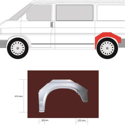 Quarter Panel, Wheel Arch Border, Repair Panel, Left, Axle Distance [mm]: 2900, 