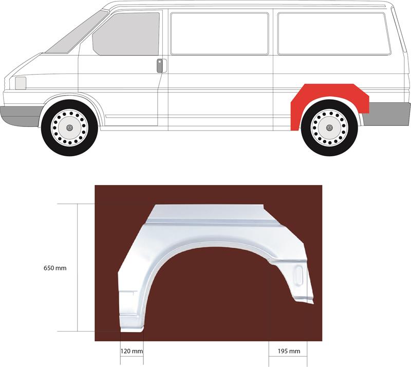 Quarter Panel, Wheel Arch Border, Repair Panel, Left, Axle Distance [mm]: 3300, 