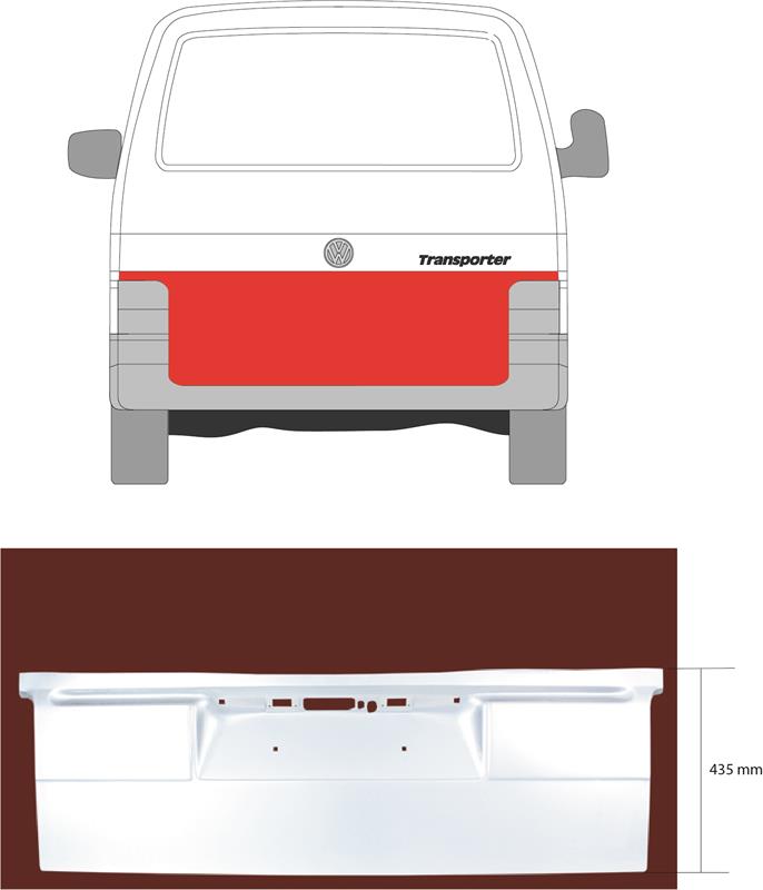 Boot-/Cargo Area Hatch, Repair Panel, Lower Section, 