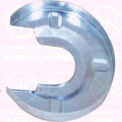 Splash Guard, brake disc, Rear Axle, Diameter 1/Diameter 2 [mm]: 296/107, for brake disc diameter [mm]: 280, Tyre Size: 15-16", Zinc-coated, 7D0 615 611A (VW), 7D1 615 611 (VW)