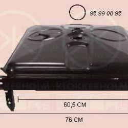 Fuel Tank, with gaskets/seals, for dual tyres, petrol, Diesel, 70L, 283 201 075 (VW)