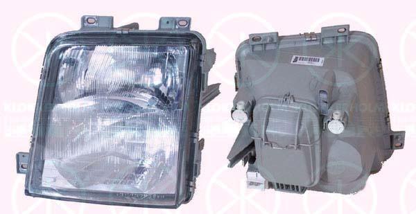 Headlight, H1/H1, without motor for headlamp levelling, Left, Illuminance [lx]: 20, 2D1 941 015 (VW)