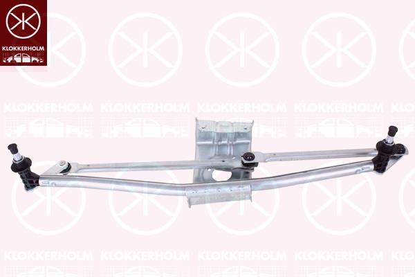 Wiper Linkage, Front, Set, for left-hand drive vehicles, 2D1955603 (VW), 901 820 0081 (MERCEDES), 901 820 0181 (MERCEDES), A901 820 0081 (MERCEDES), A901 820 0181 (MERCEDES)