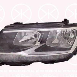 Headlight, Right, H7/H7, with motor for headlamp levelling, with daytime running light, 5NB 941 006B (VW), 5NB941006B (VW)