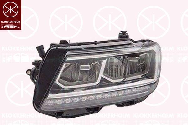 Headlight, Left, LED, with daytime running light (LED), without LED control unit for daytime running-/position ligh, AL, 5NB941773B (VW), 5NB941773D (VW), 5NB941773E (VW)