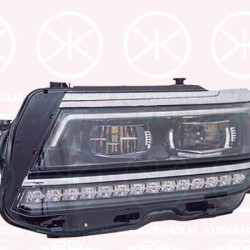 Headlight, Right, LED, with dynamic bending light, without LED control unit for daytime running-/position ligh, with daytime running light (LED), AL, 5NB941114A (VW), 5NB941114D (VW), 5NB941114E (VW)