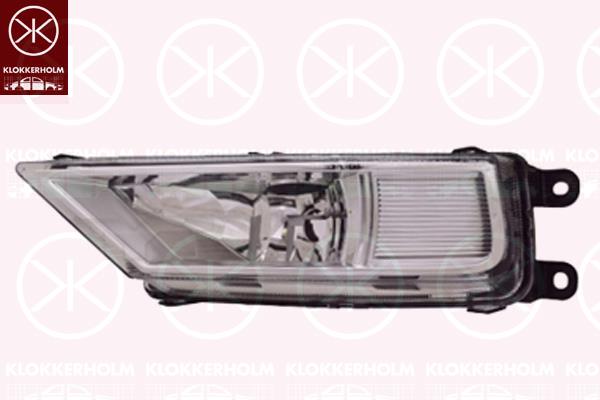 Front Fog Light, Left Front, H8, Housing Colour: chrome, 5NA941699A (VW), 5NA941699A (SKODA)