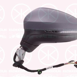 Exterior Mirror, Left, Number of pins: 6, for electric mirror adjustment, with indicator, Heatable, Aspherical, w/primer, 5NA857521 (VW), 5NA857537GRU (VW), 5NB857507 9B9 (VW), 5NB8575079B9 (VW), 5NB857507P9B9 (VW)