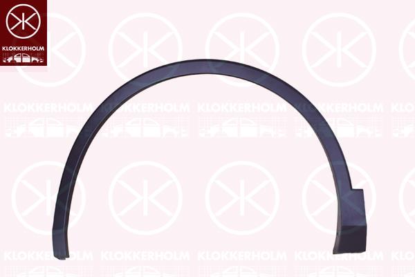 Flaring, wing, Plastic, Left Front, black, 5NA854731E9B9 (VW)