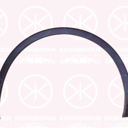 Flaring, wing, Plastic, Left Front, black, 5NA854731E9B9 (VW)