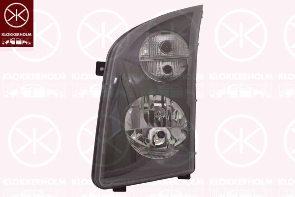 Headlight, Left, Illuminance [lx]: 25, H7/H7, with daytime running light, with motor for headlamp levelling, Hella, 2E1 941 005 (VW)