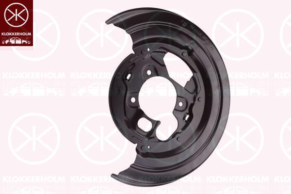 Splash Guard, brake disc, Rear Axle Left, for brake disc diameter [mm]: 303, 000 426 0007 (MERCEDES), 2E0 609 451 (VW), A 000 426 0007 (MERCEDES), A000 426 0007 (MERCEDES)