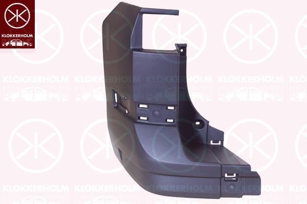 Bumper, black, Left Rear, Corner Panel, 65416100040 (MAN), 7C0807321B9B9 (VW)