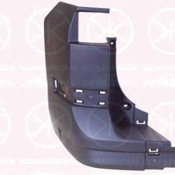 Bumper, black, Right Rear, Corner Panel, 65416100041 (MAN), 7C0807322B9B9 (VW)