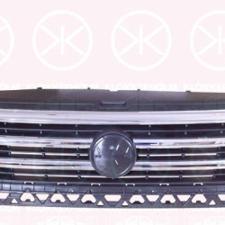 Radiator Grille, Front, chrome/black, Upper section, 7C0 853 651 A LDB (VW), 7C0 853 651 LDB (VW)