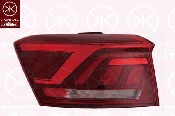 Tail Light Assembly, Right, Outer section, LED, Smoke Grey, 2GA945096A (VW), 2GA945096D (VW)