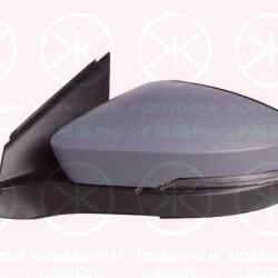 Exterior Mirror, Left, for electric mirror adjustment, Complete Mirror, Number of pins: 8, w/primer, with indicator (LED), Heatable, Aspherical, 2GA857537GRU (VW), 2GA949101A (VW), 2GM857507AF9B9 (VW), 2GM857507L9B9 (VW), 2GM857507S9B9 (VW), 2GM857521 (VW)