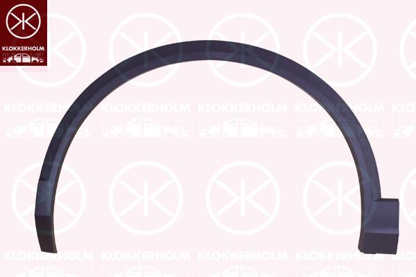 Flaring, wing, Plastic, Grained, Left Front, black, 2GA 854 731 D 9B9 (VW)