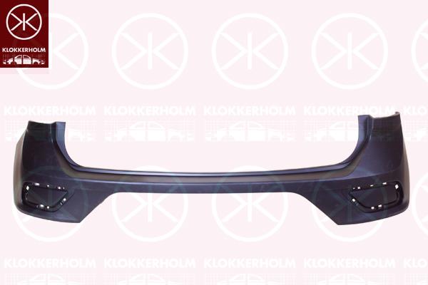 Bumper, w/primer, Rear, Upper section, 2GA807421GGRU (VW)