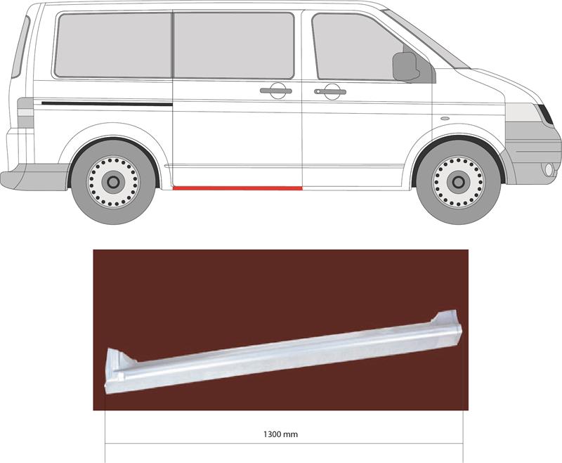 Quarter Panel, for vehicles with sliding door, Right, Repair Panel, Lateral Panel, Lower Section, 