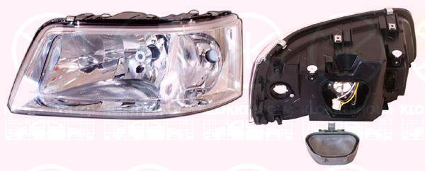 Headlight, H4, with motor for headlamp levelling, Left, Illuminance [lx]: 17.5, 7E1 941 015 (VW), 7H1 941 015E (VW), 7H1 941 015J (VW), 7H1 941 015N (VW), 7H1 941 015S (VW), 7H1 941 017N (VW)