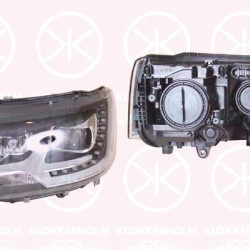 Headlight, Left, Bi-Xenon, D3S/H7, with daytime running light (LED), without control unit for Xenon, without motor for headlamp levelling, AL, 7E5 941 017 (VW), 7E5941017A (VW), 7E5941017B (VW)