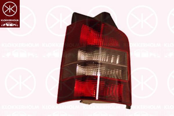 Tail Light Assembly, for vehicles with tailgate, without bulb holder, Right, Indicator Colour: Smoke Grey, 7H5 945 096K (VW), 7H5945096N (VW)