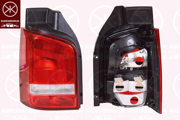 Tail Light Assembly, Multivan, Caravelle, for vehicles with tailgate, without bulb holder, Left, 7E5 945 095C (VW), 7E5 945 095E (VW)